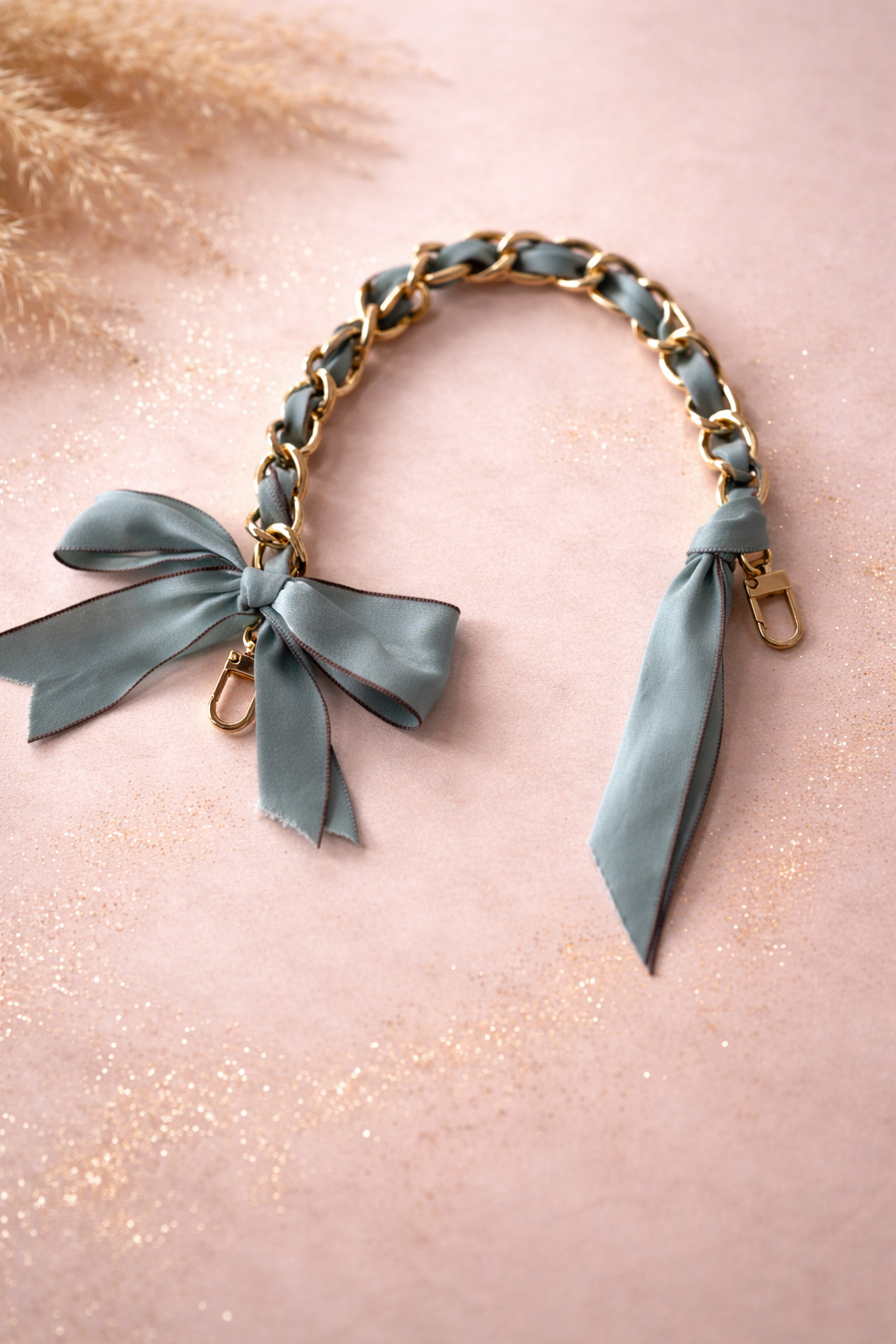 Satin Bow Bag Chain