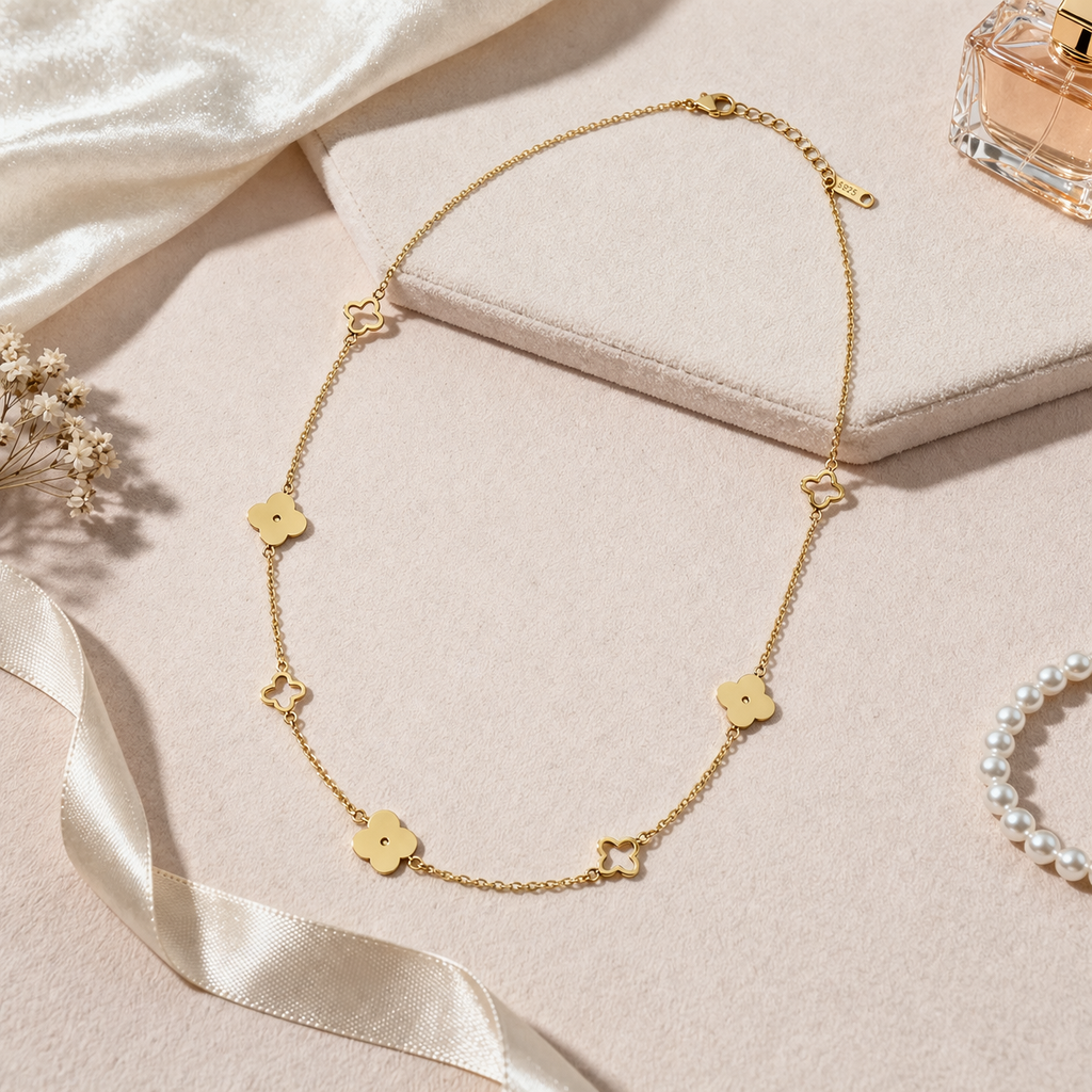 Golden Clover Necklace