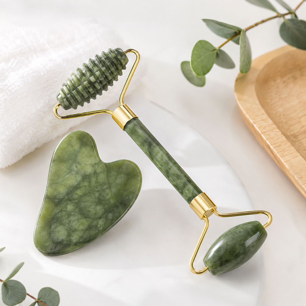 💚 Jade Roller & Gua Sha Set