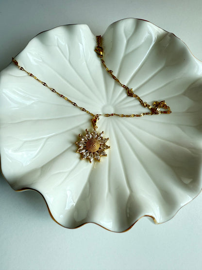 Golden Sunflower Necklace