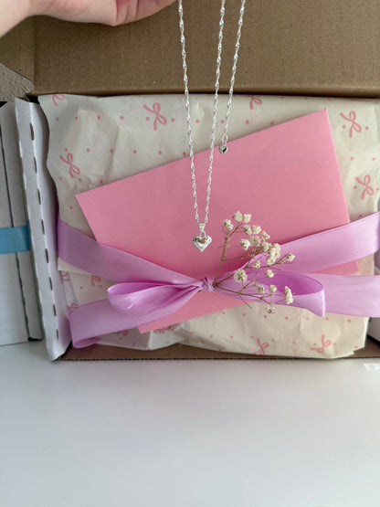 Silvery Heart Necklace