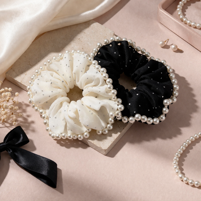 Elegance Pearl Scrunchie