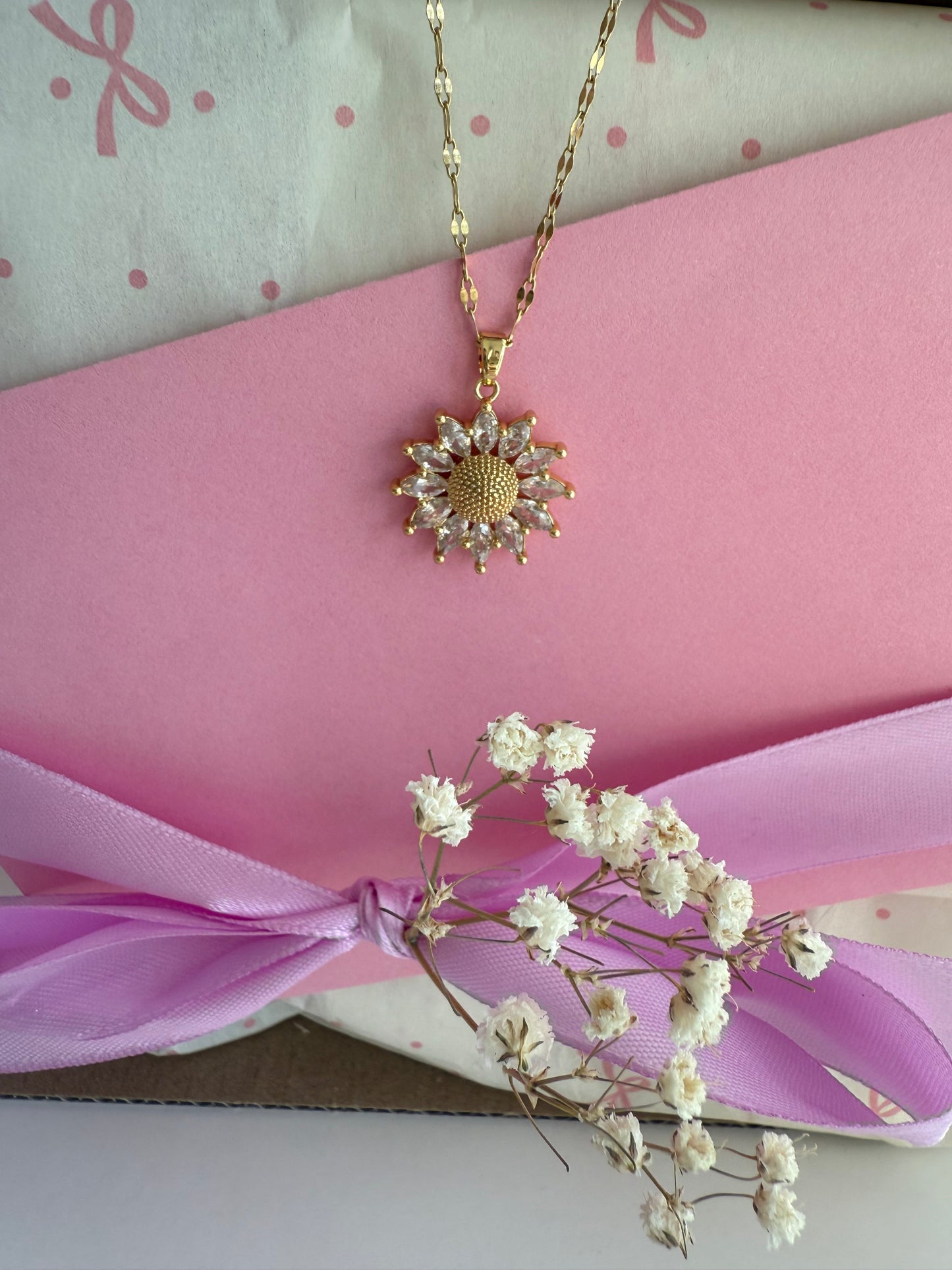 Golden Sunflower Necklace