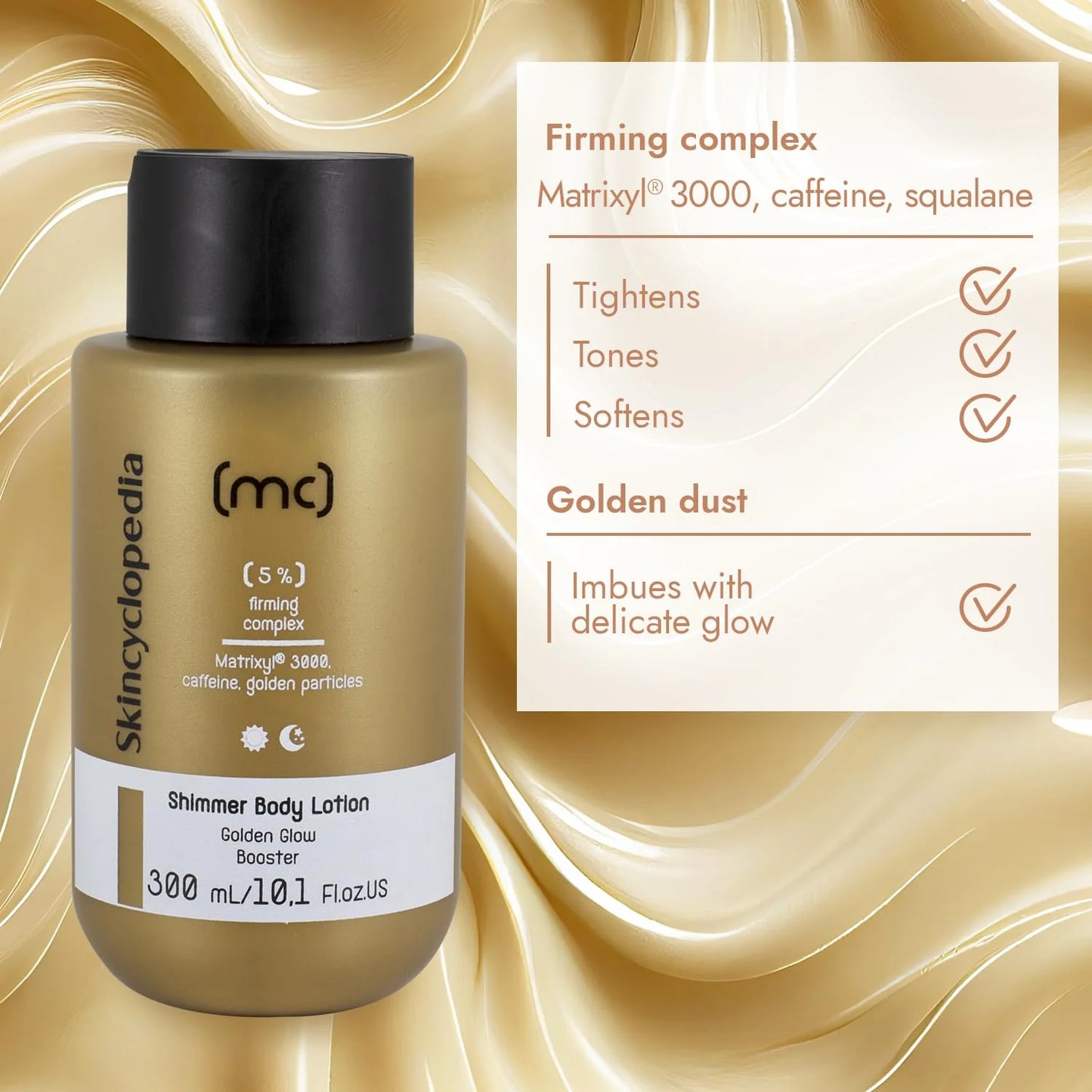 SKINCYCLOPEDIA Shimmer Body Lotion – Straffung & Glow in einem
