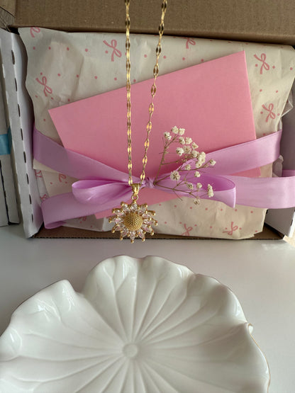 Golden Sunflower Necklace