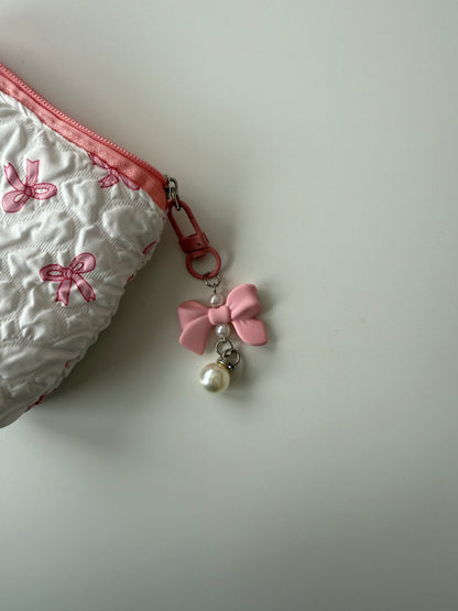 Bowty Pouch – White & Pink Edition