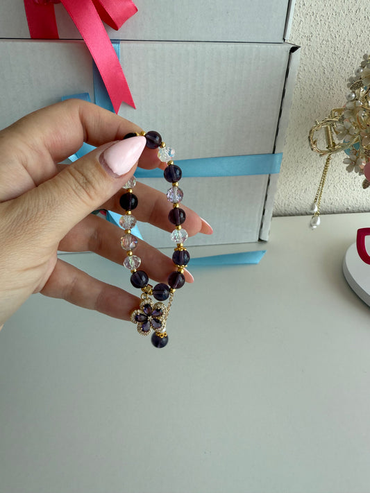 Amethyst Flower Bracelet