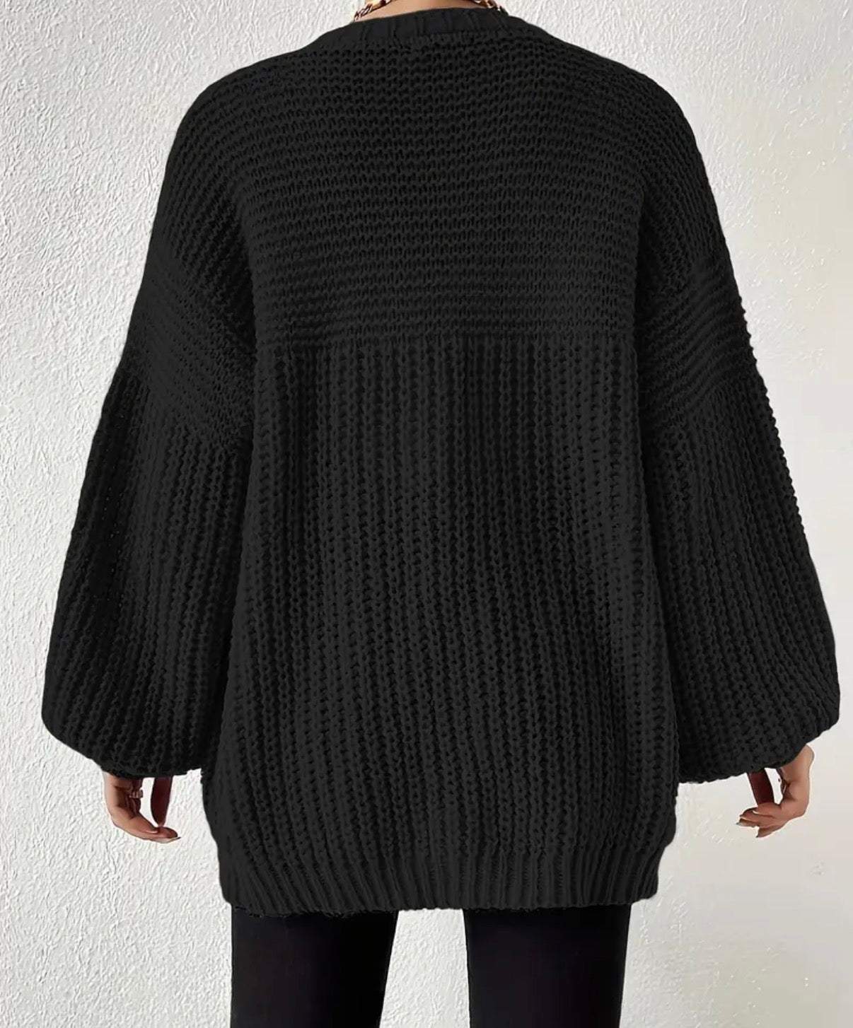 Cozy Wrap Cardigan Schwarz