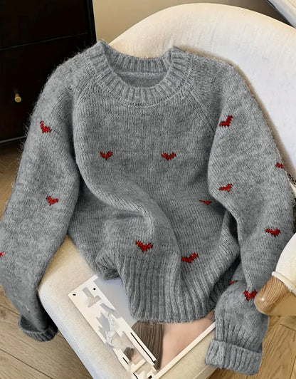 🩶 Cozy Heart Knit – Herzenswärme Edition