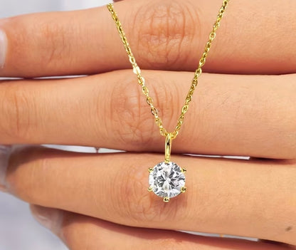 Crystal Solitaire Necklace