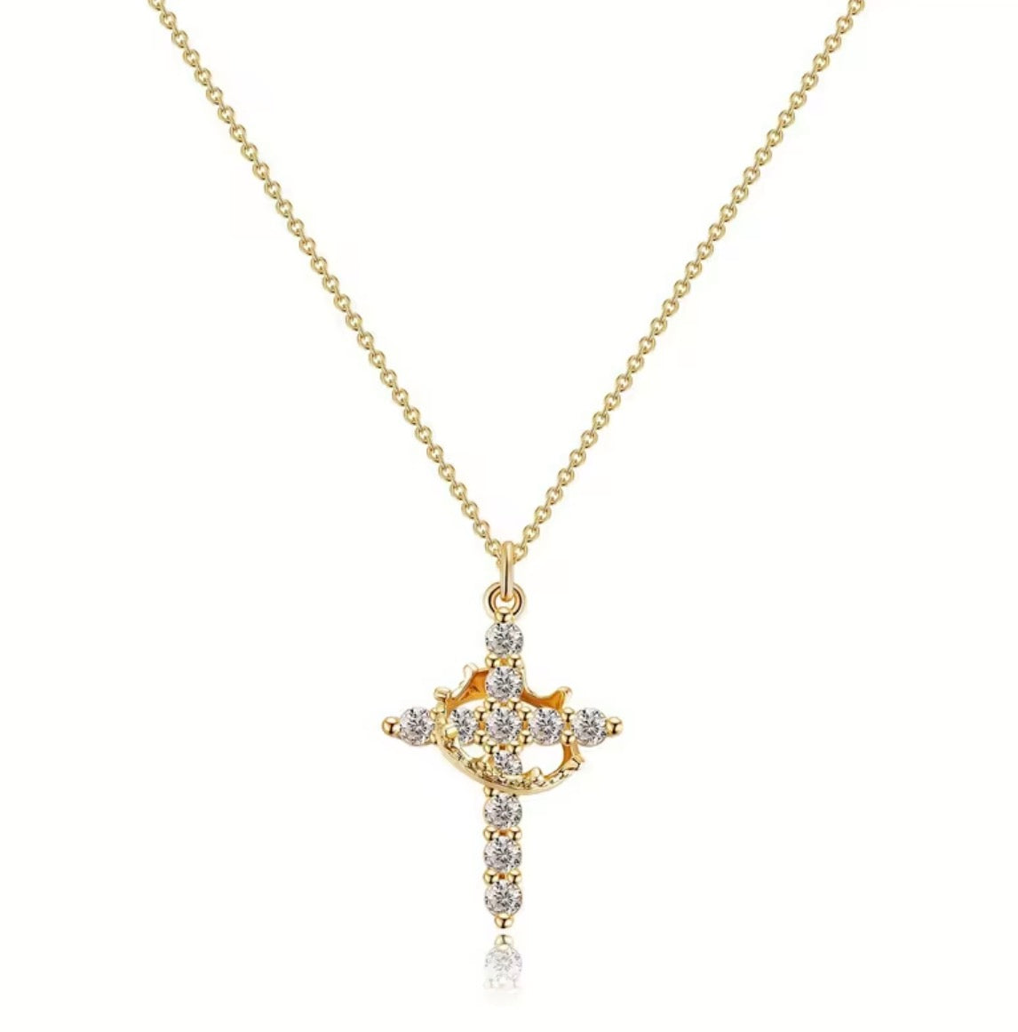 Crown Cross Necklace