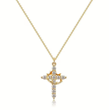 Crown Cross Necklace