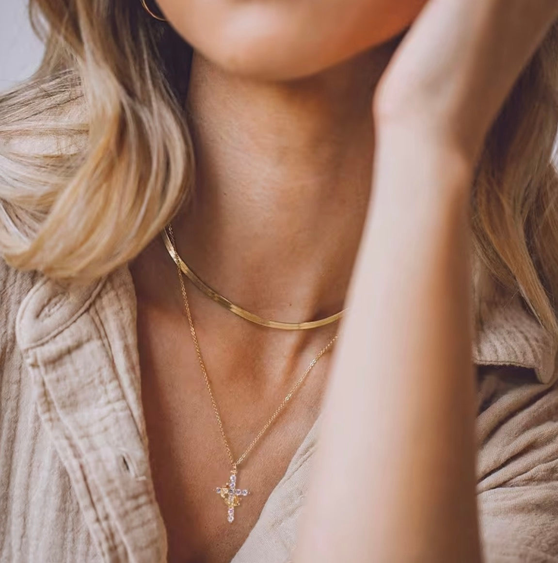 Crown Cross Necklace