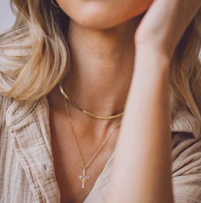 Crown Cross Necklace