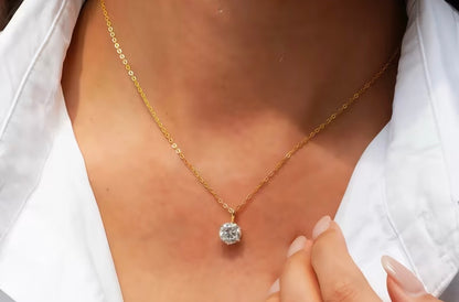 Crystal Solitaire Necklace