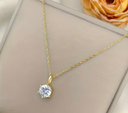 Crystal Solitaire Necklace