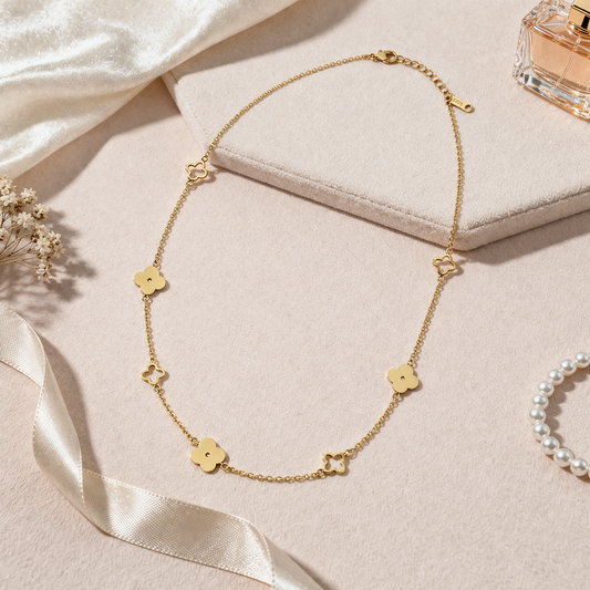 Golden Clover Necklace