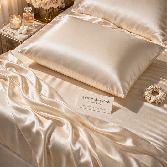 SilkElegance – 100% Mulberry Silk Pillowcase