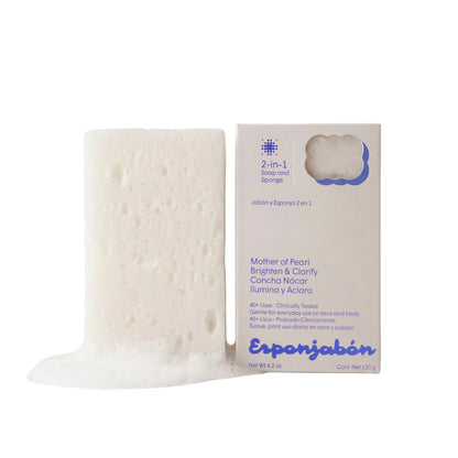 ESPONJABÓN Mother of Pearl – 2-in-1 Seife mit Perlmutt für Glow