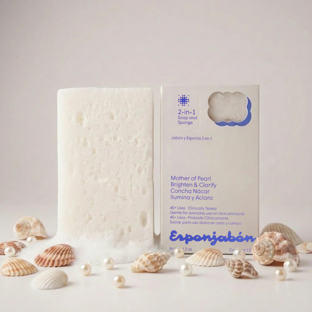 ESPONJABÓN Mother of Pearl – 2-in-1 Seife mit Perlmutt für Glow