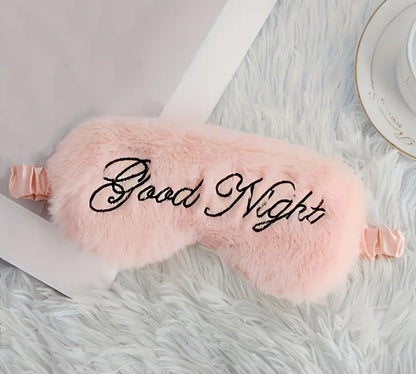 Flauschige Schlafmaske „Good Night“ – Luxuriöser Schlafkomfort