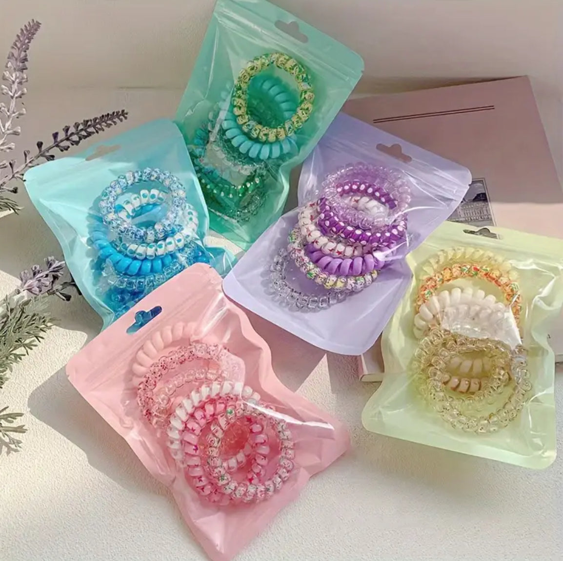 TwistyLoops – Spiral Hair Ties (6er-Pack)